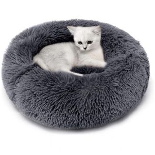猫 ベッド グレー ペットベッド 犬 ペットソファー 丸洗い ペットクッション (猫)