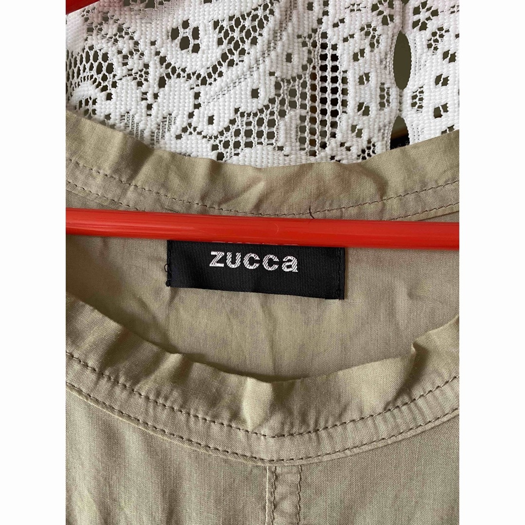 ZUCCa(ズッカ)のZUCCa ズッカ　レイヤード シャツワンピース　シースル レディースのワンピース(ひざ丈ワンピース)の商品写真