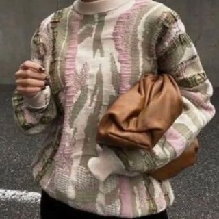 アメリヴィンテージ(Ameri VINTAGE)のUND MARBLE JACQUARD KNIT(トレーナー/スウェット)