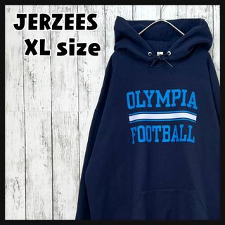 ジャージーズ(JERZEES)のJERZEES/ジャージーズUS古着 パーカー フットボール ネイビー XL(パーカー)