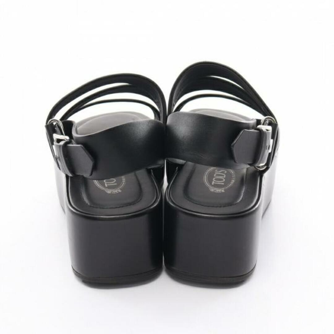 TOD'S(トッズ)の サンダル レザー ブラック 厚底 レディースの靴/シューズ(サンダル)の商品写真