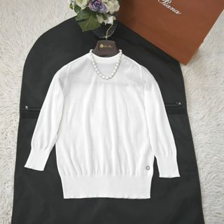 ロロピアーナ(LORO PIANA)の★Loro Piana★極美品★最高級カシミヤ100★七分袖★サークル★ニット(ニット/セーター)