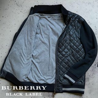 BUBERRY BLACK LABEL ドライバーズニット キルティング L(ニット/セーター)