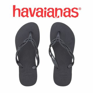 ハワイアナス(havaianas)の新品 23cm ★ ハワイアナス ビーチサンダル フラッシュスイート ブラック(サンダル)