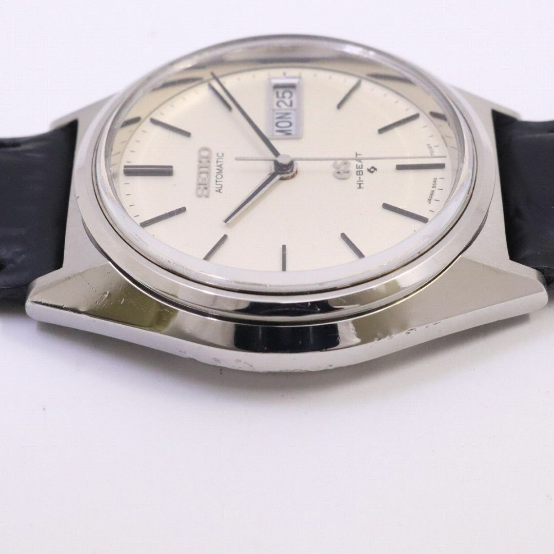 SEIKO グランドセイコー 56GS 1973年製 ハイビート 自動巻き メンズ 腕時計 白文字盤 社外ベルト 5646-7010 6