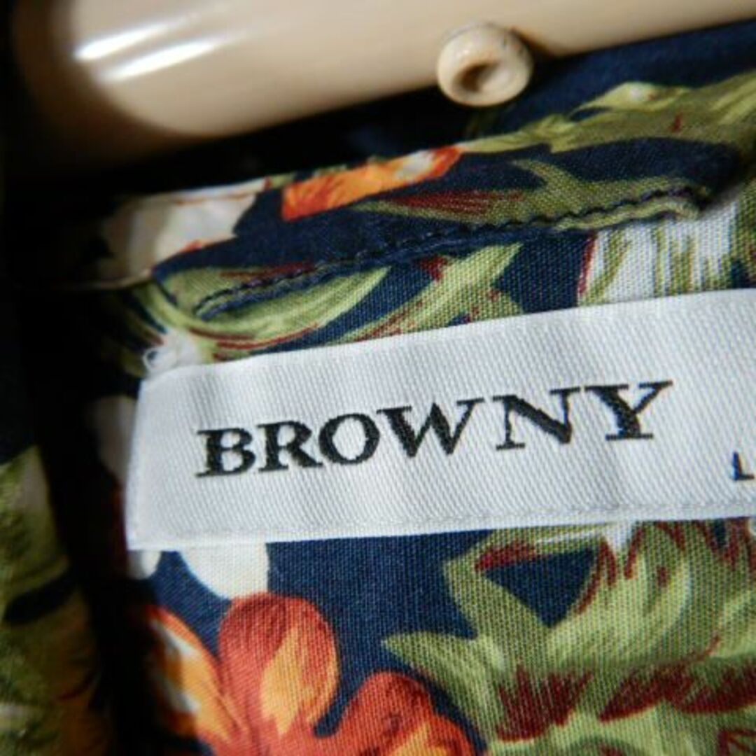 BROWNY(ブラウニー)のo7130　ブラウニー　７分袖　ボタニカル　総柄　デザイン　パーカー　シャツ メンズのトップス(シャツ)の商品写真