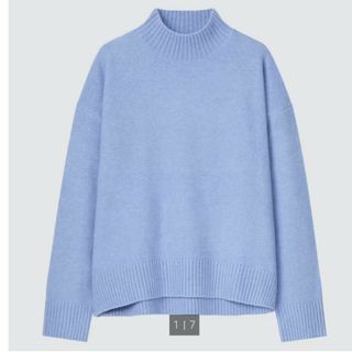 ユニクロ(UNIQLO)のUNIQLO　スフレヤーンモックネックセーター（長袖）(ニット/セーター)