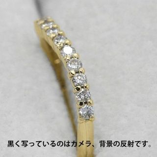 極美品 ダイヤモンド Sカーブ ピンキーリング K18 指輪 A00109