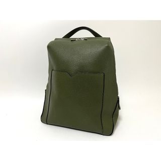 ヴァレクストラ(Valextra)のValextra ヴァレクストラ バックパック リュック ２WAY レザー グリーン mbvl0032028lrd99 美品(バッグパック/リュック)