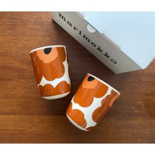 マリメッコ(marimekko)の新品　マリメッコ　ウニッコ　ブラウン　トールカップ　湯呑み　ラテマグ(グラス/カップ)