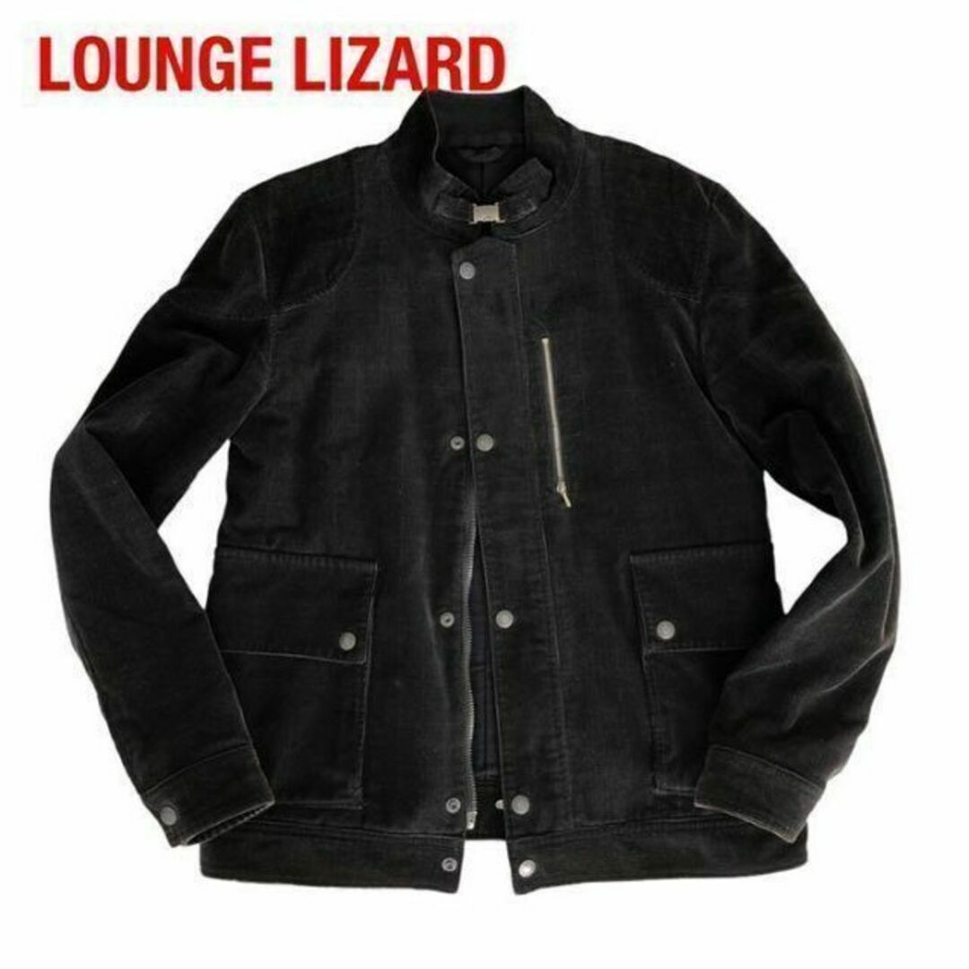 LOUNGE LIZARDラウンジリザード　コーデュロイジャケット　ブラック