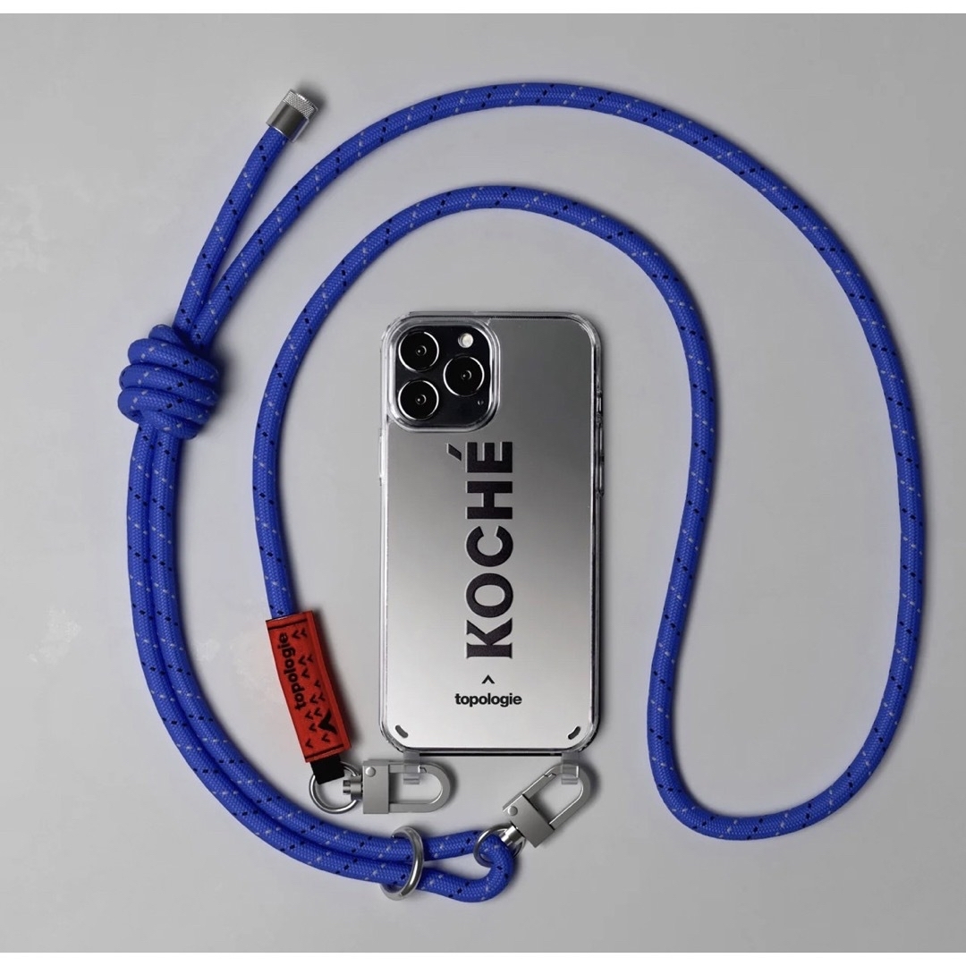 iPhone(アイフォーン)のトポロジー　koshe ストラップ　ブルー　topologie スマホ/家電/カメラのスマホアクセサリー(ネックストラップ)の商品写真