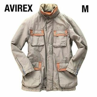 AVIREX - AVIREX 中綿入りミリタリーコート カーキ M ミリタリー