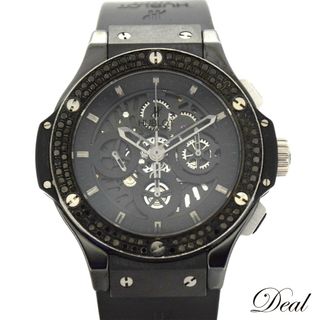 ウブロ(HUBLOT)のHUBLOT ウブロ  ビッグバン アエロバン オールブラック クロノ  310.CV.1110.RX.1100  ブラックダイヤモンド  メンズ 腕時計(腕時計(アナログ))