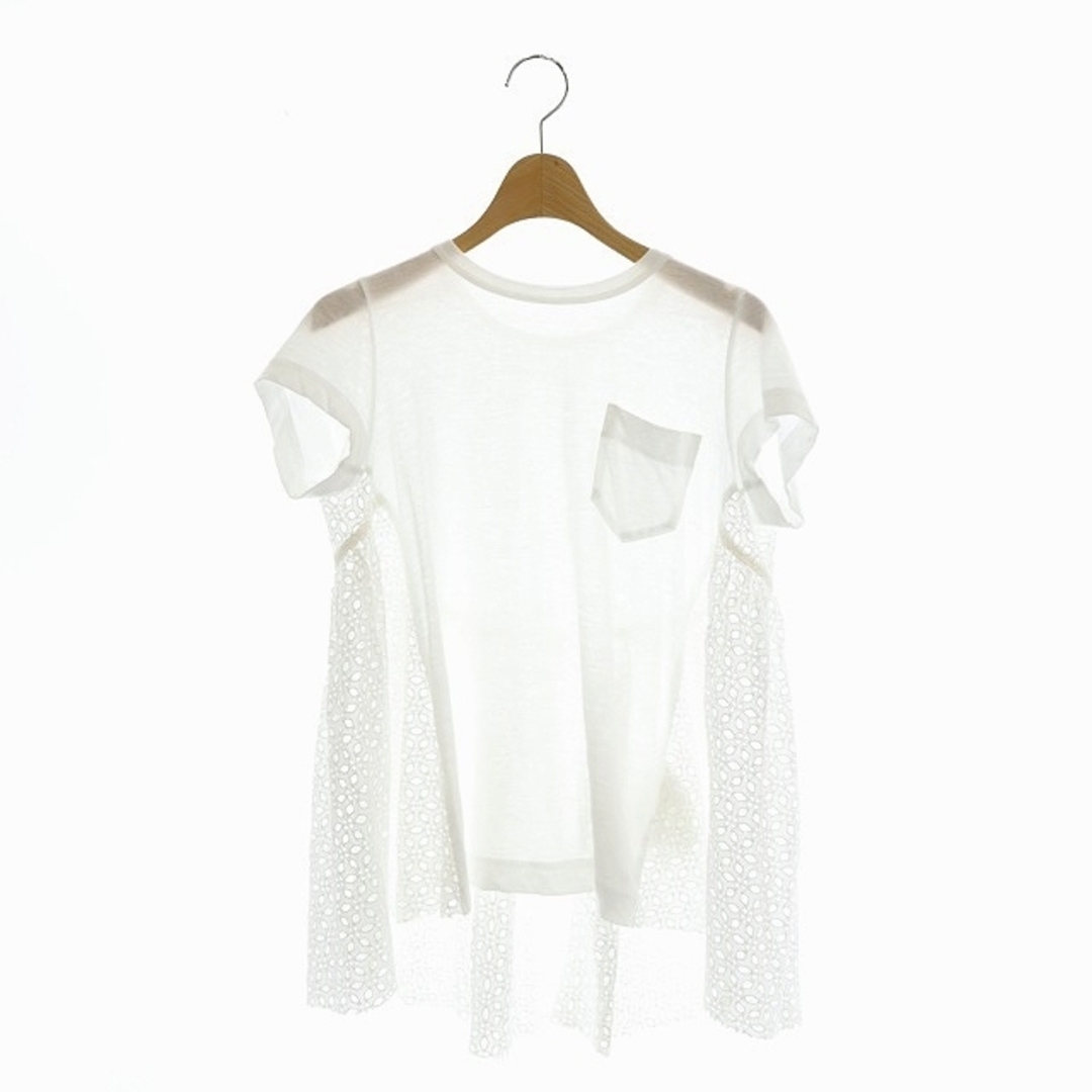 サカイ Lace Back Pocket Tee カットワーク トップス