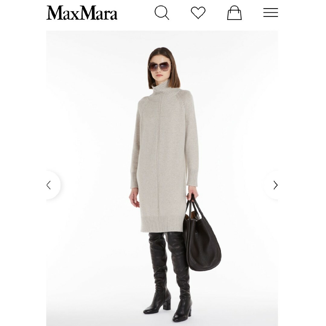 MAX MARA 白タグ ワンピース ブラック-