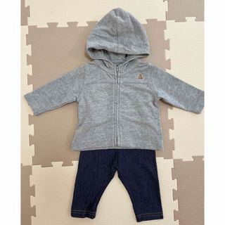 ベビーギャップ(babyGAP)の長袖パーカー　デニムレギンス　セット(ロンパース)