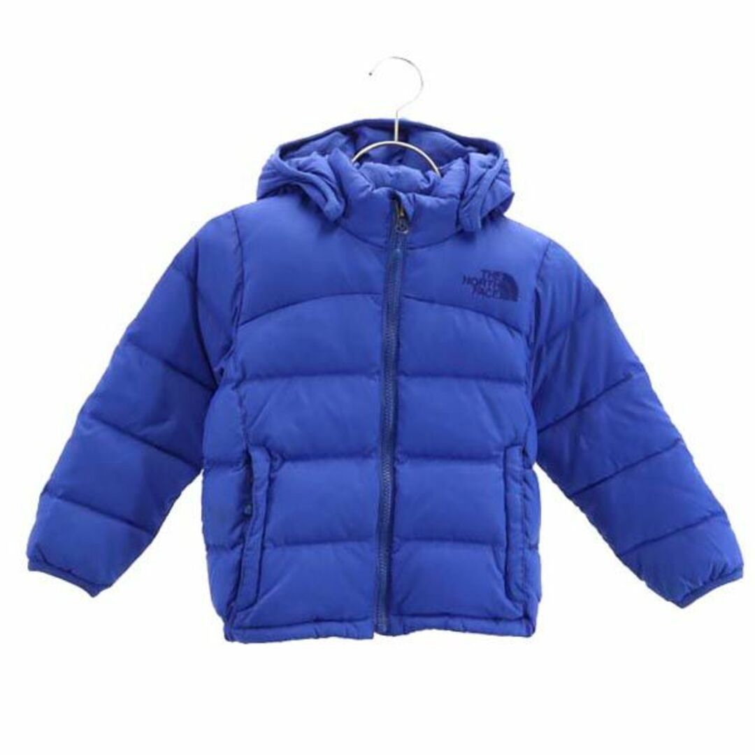 ノースフェイス NDJ91603 アウトドア 長袖 フード ダウンジャケット 100 ブルー系 THE NORTH FACE ロゴ キッズ 古着  【231024】 | フリマアプリ ラクマ