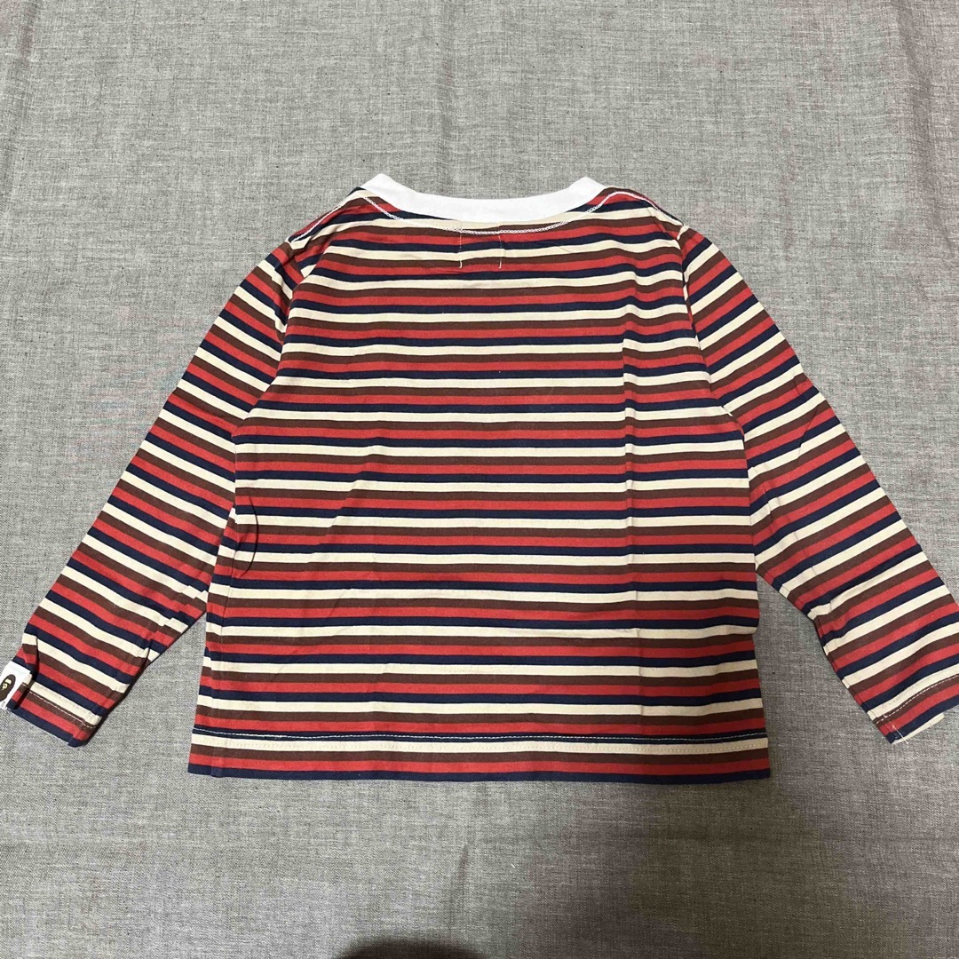 A BATHING APE(アベイシングエイプ)のエイプ  マルチボーダーロンT 100 キッズ/ベビー/マタニティのキッズ服男の子用(90cm~)(Tシャツ/カットソー)の商品写真