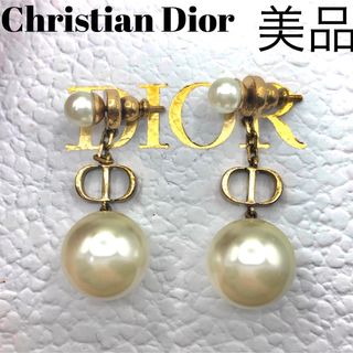 クリスチャンディオール(Christian Dior)のChristian Dior ピアス ロゴ パール ゴールド レディース(ピアス)