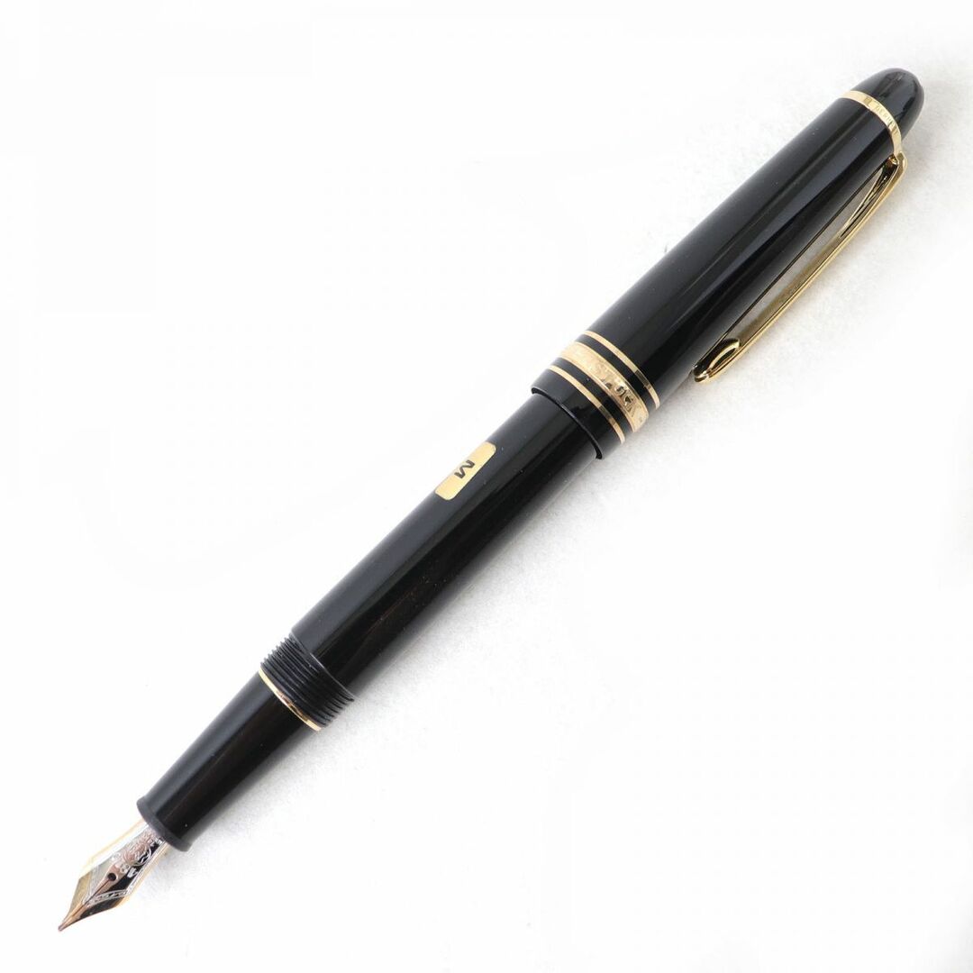 極美品△MONTBLANC モンブラン マイスターシュテュック 145 ホワイトスター Mニブ ペン先 14K 万年筆 カートリッジ式 ブラック×ゴールド