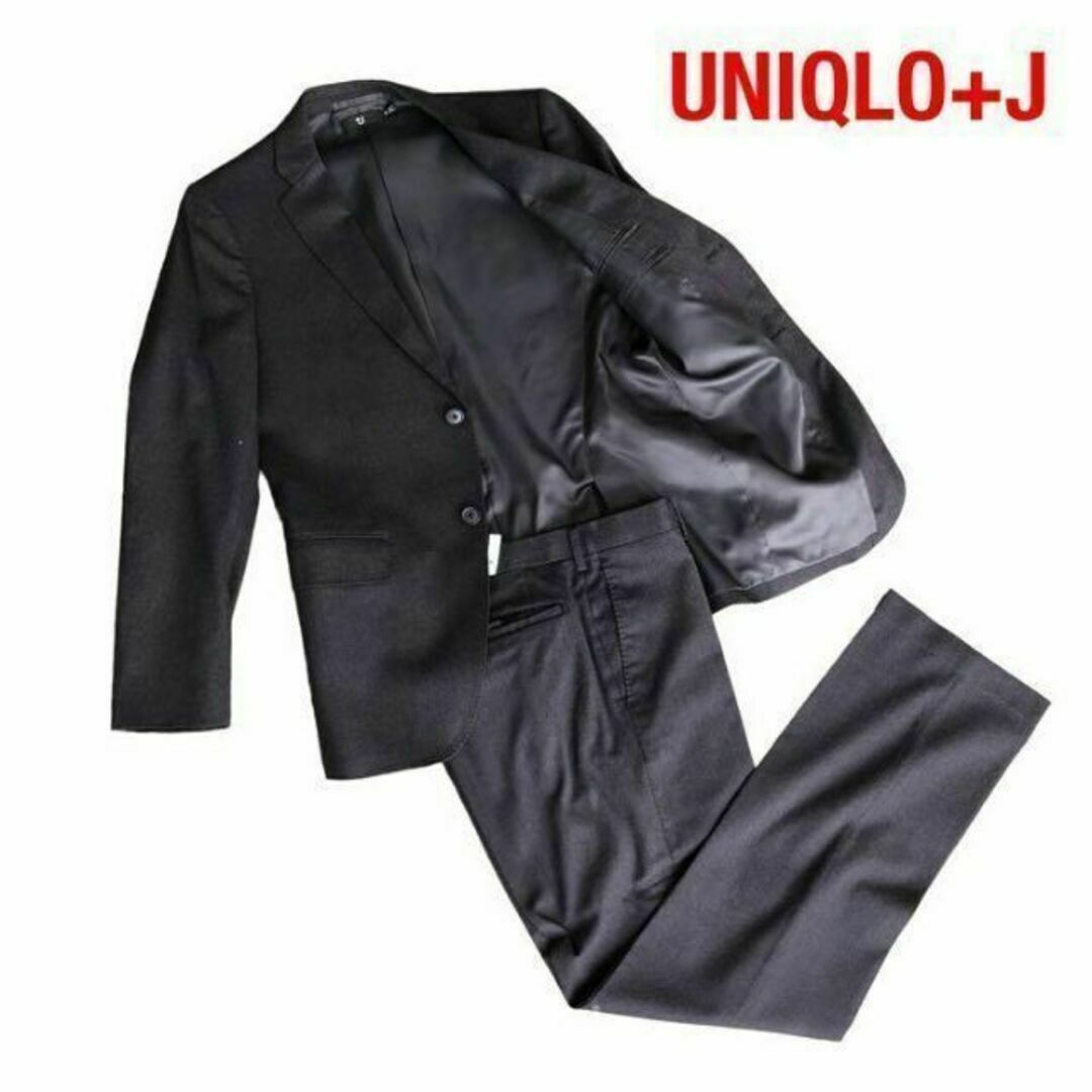 UNIQLO+Jユニクロセットアップスーツ　チャコールグレーテーラードジャケット