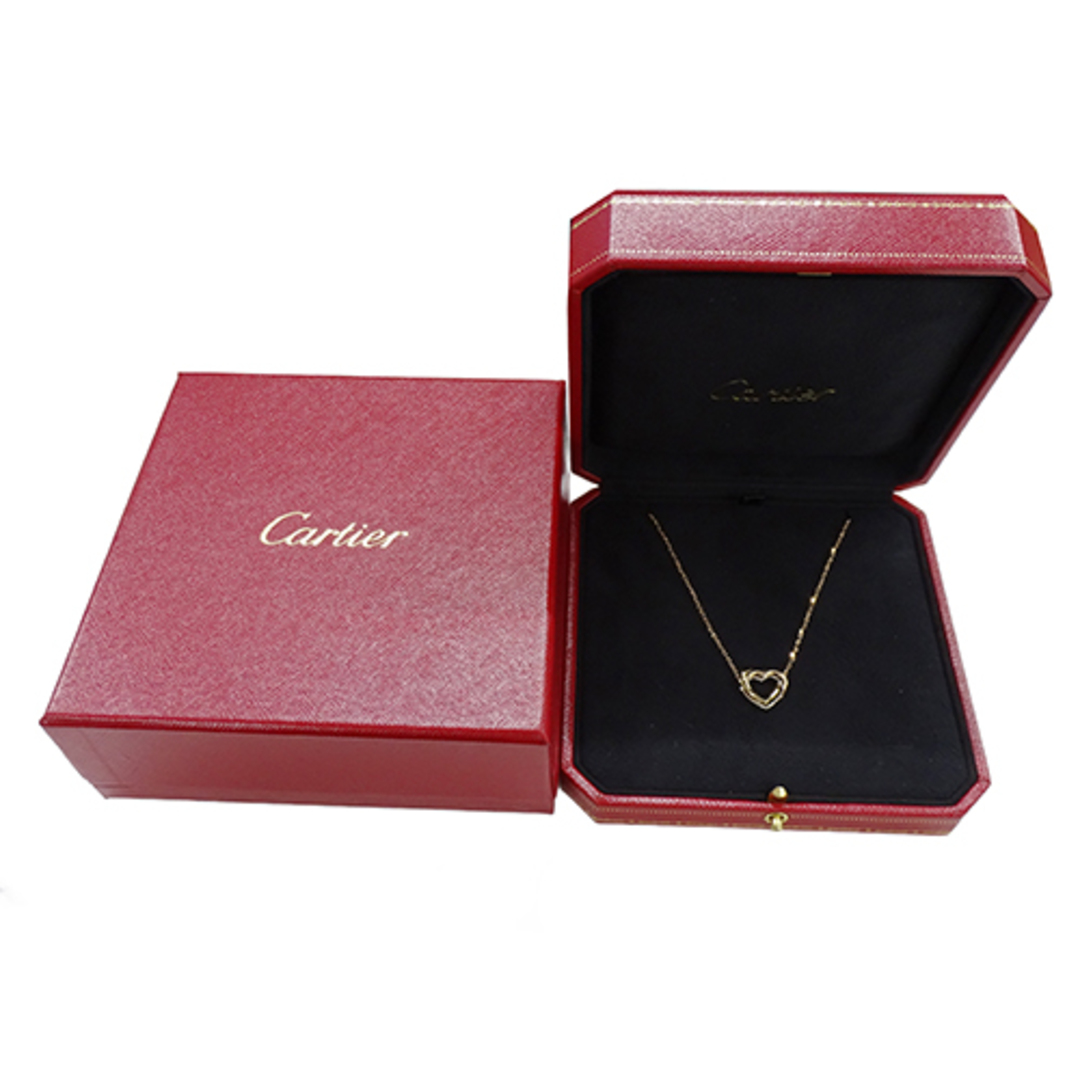 カルティエ Cartier ネックレス レディース ブランド 750PG 750YG 750WG トリニティ ハート ピンクゴールド ホワイトゴールド イエローゴールド ジュエリー 磨き済み