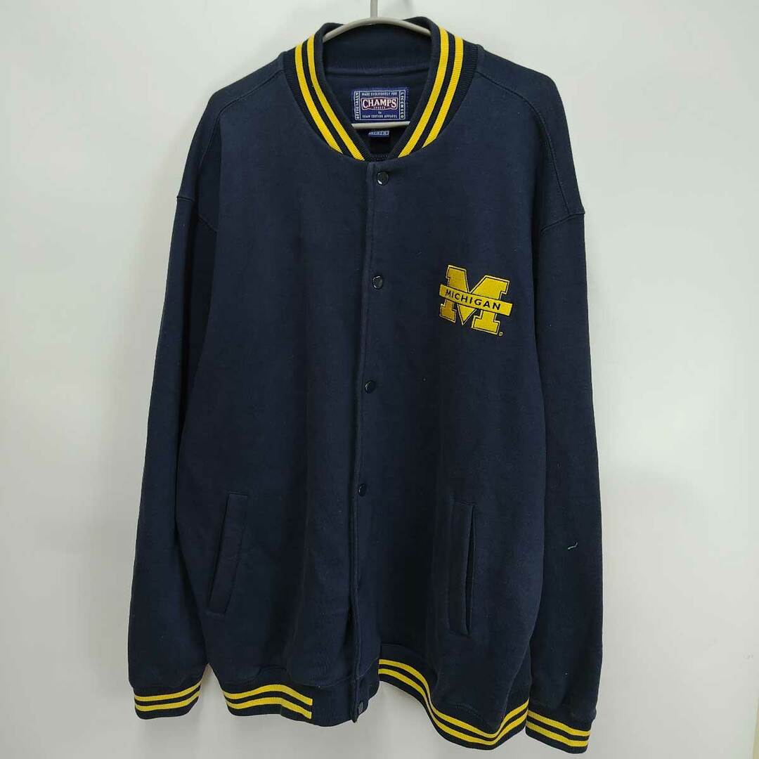 CHAMPS ミシガン大学 ウルヴァリンズ Michigan Wolverines ボタンダウン スウェット ジャケット スタジャン XL