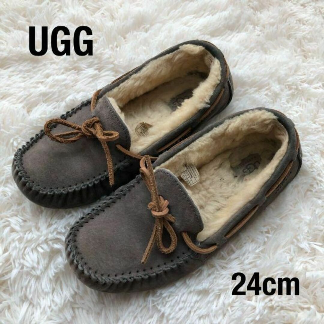 お得セット UGG 23.5-24cm アグ モカシン スリッポン もこもこムートン