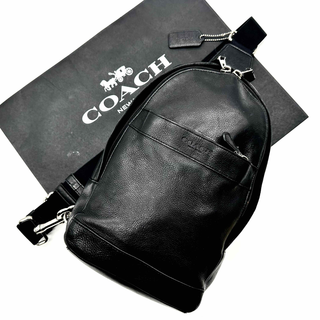 【美品】COACH コーチ ショルダーバッグ ワンショルダー　レザー　ブラック