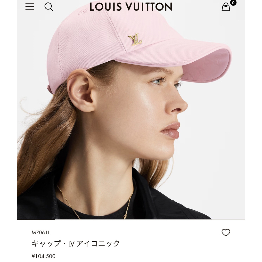 LOUIS VUITTON - ルイヴィトン 2023SS ピンク ベースボールキャップ