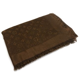 ルイヴィトン LV ショール モノグラム 大判ストール スカーフ ブラウン 茶