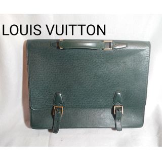 ヴィトン(LOUIS VUITTON) ビジネスバッグ(グリーン・カーキ/緑色系