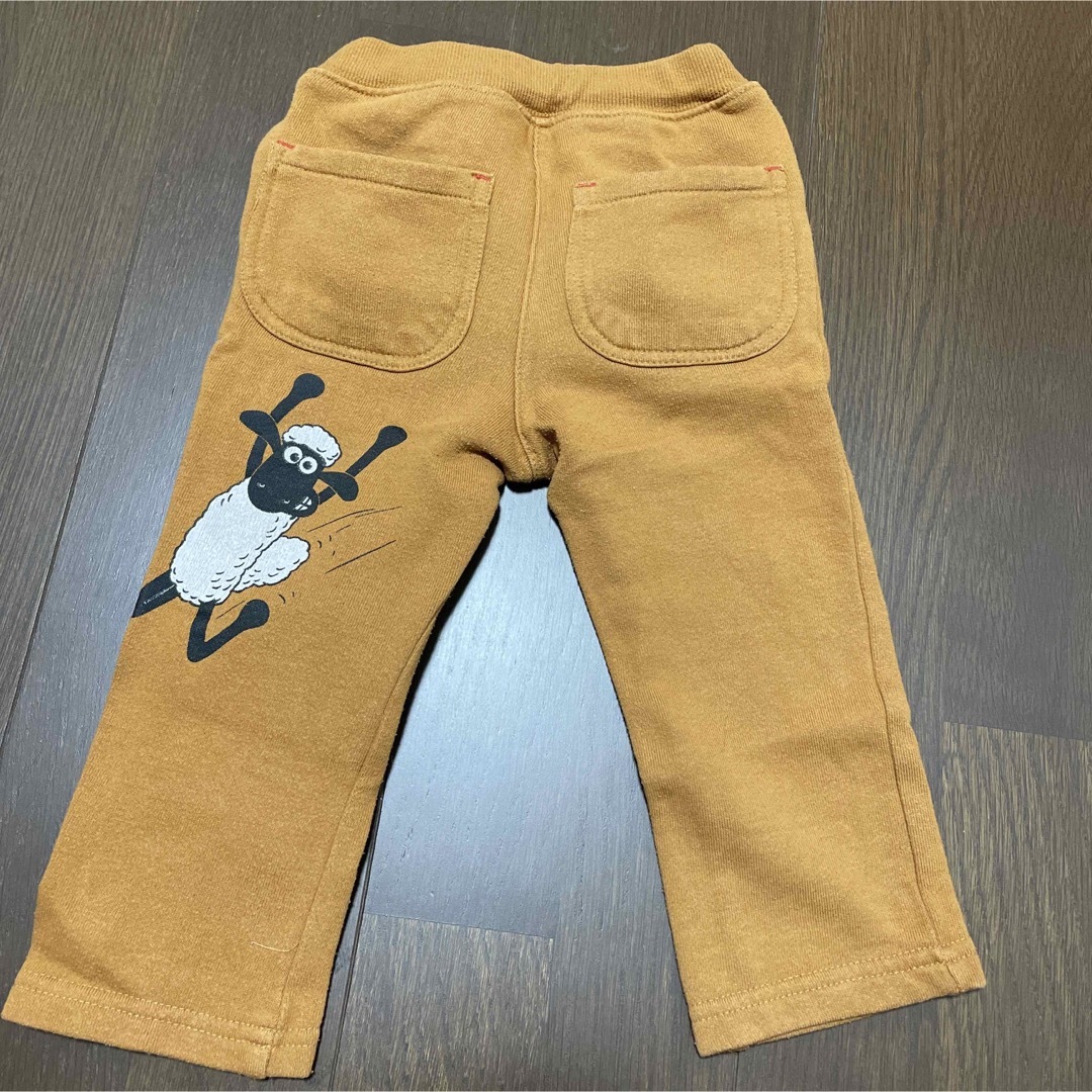 LITTLE BEAR CLUB(リトルベアークラブ)のひつじのショーン  裏起毛パンツ90cm  長ズボン キッズ/ベビー/マタニティのキッズ服男の子用(90cm~)(パンツ/スパッツ)の商品写真