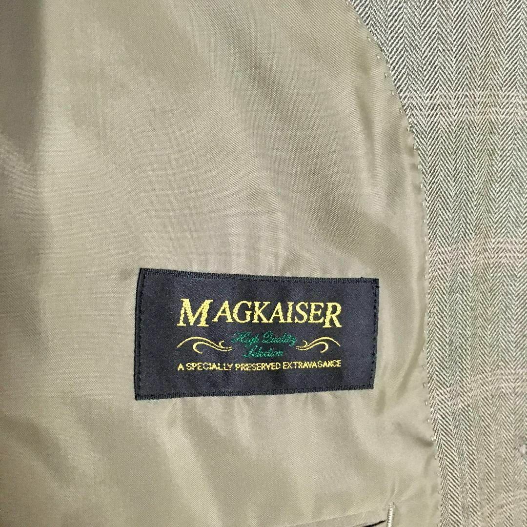 【ジャケット】テーラードジャケット シルク混 チェック ダブルポケット 古着
