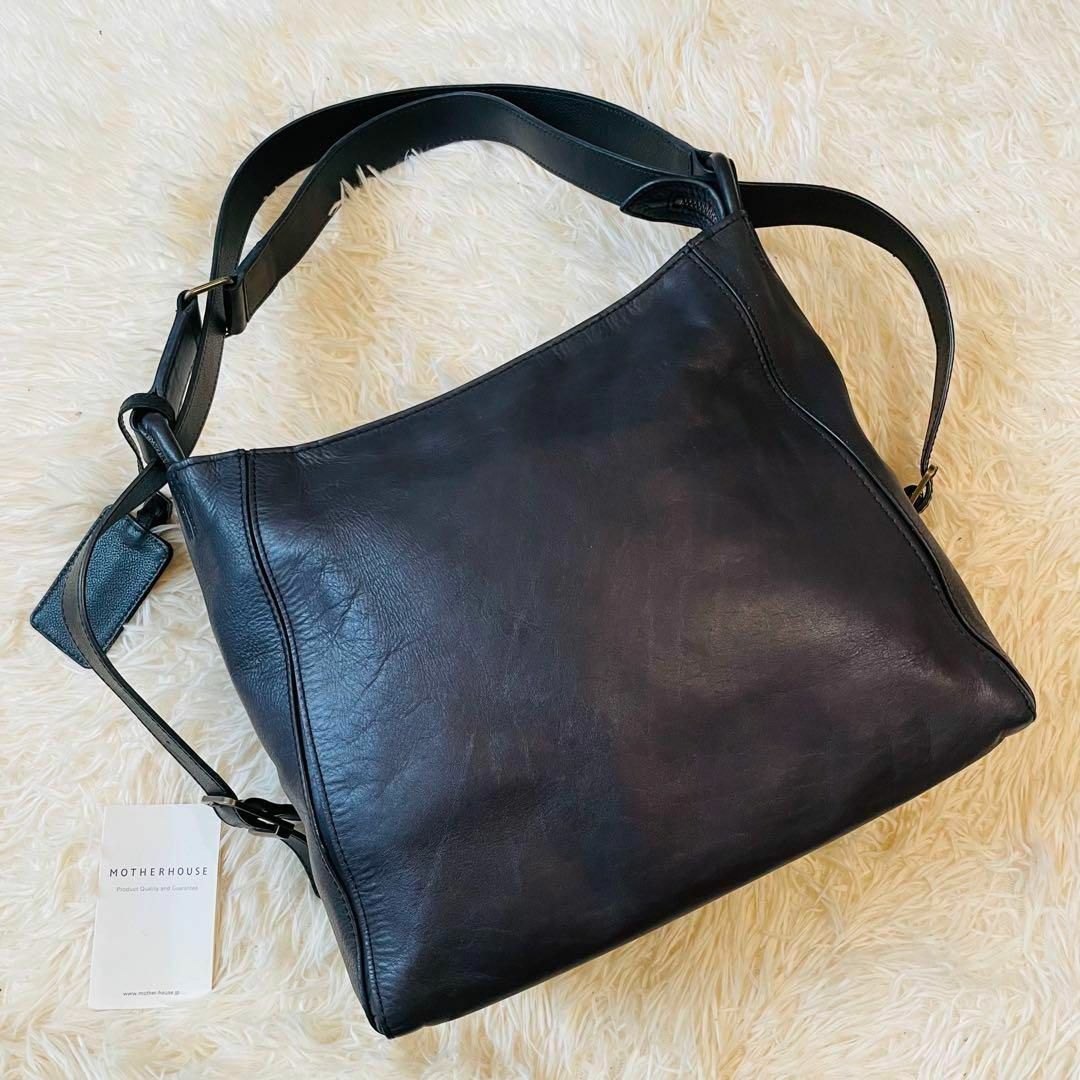 美品*マザーハウス リュック トートバッグ 2way ヨゾラ M ブラックグレー-