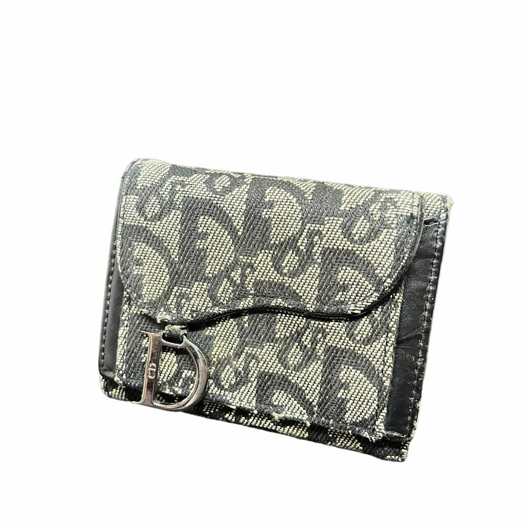 Dior クリスチャンディオール トロッター　二つ折　財布　サドル