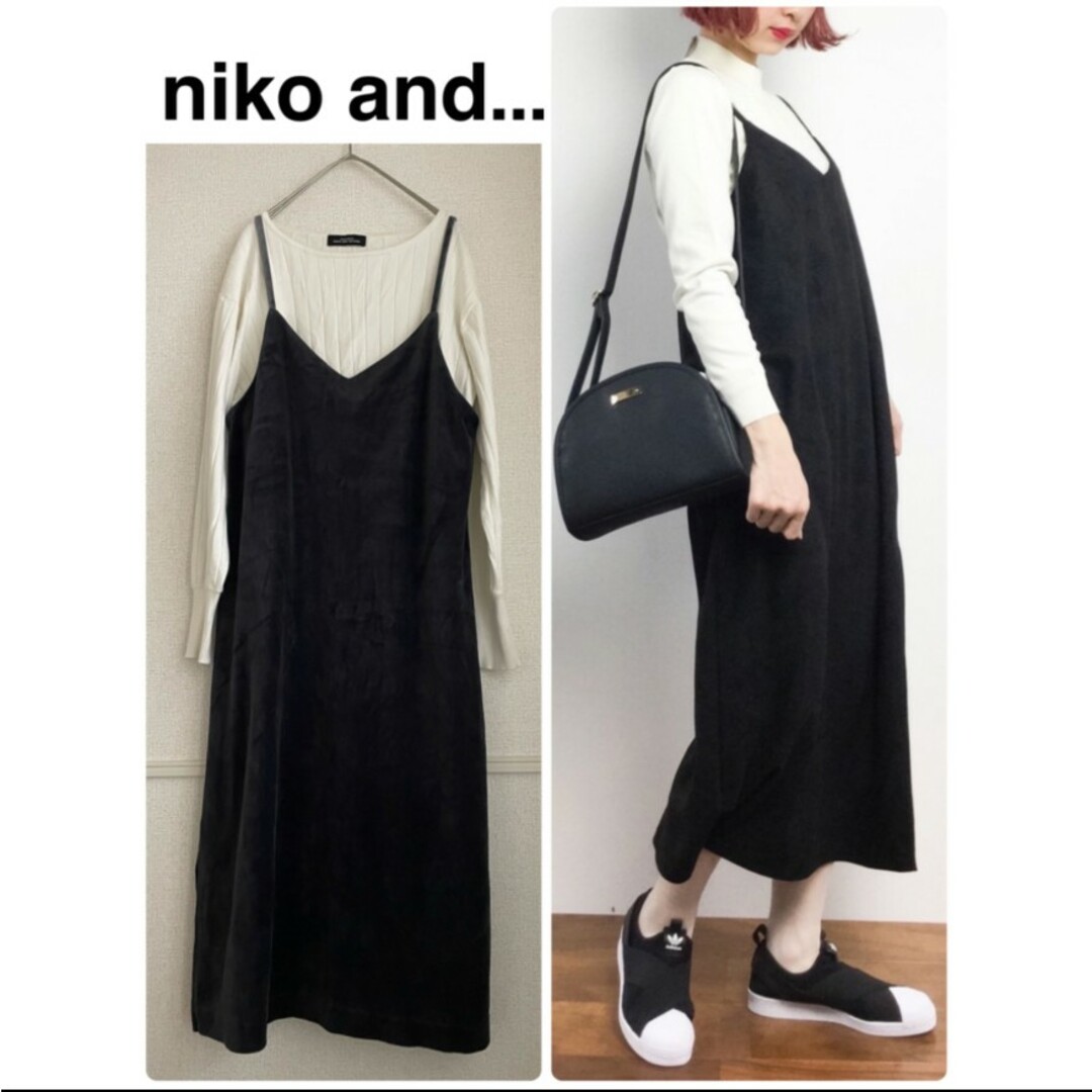 niko and...(ニコアンド)のniko and ...ニコアンド　ベロアキャミワンピース レディースのワンピース(ロングワンピース/マキシワンピース)の商品写真