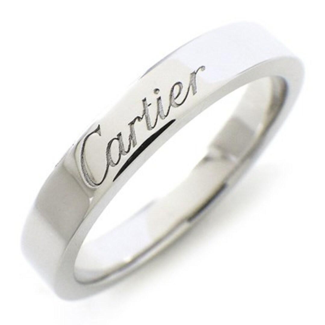 Cartier(カルティエ)のカルティエ Cartier リング エングレーブド C ドゥ B4054050 ロゴ PT950 10号 / #50 【中古】 レディースのアクセサリー(リング(指輪))の商品写真