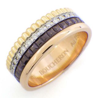 ブシュロン(BOUCHERON)のブシュロン BOUCHERON リング キャトル クラシック スモール JRG00627 33ポイント ダイヤモンド 0.24ct ブラウンPVD K18PG K18WG K18YG 12号 / #52 【中古】(リング(指輪))