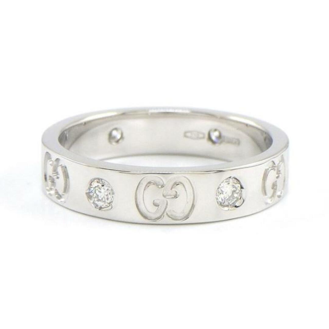 Gucci(グッチ)のグッチ GUCCI リング アイコン 660072 J8568 9066 GG ロゴ 6ポイント ダイヤモンド 約0.18ct K18WG 9.5号 / #10 【中古】 レディースのアクセサリー(リング(指輪))の商品写真