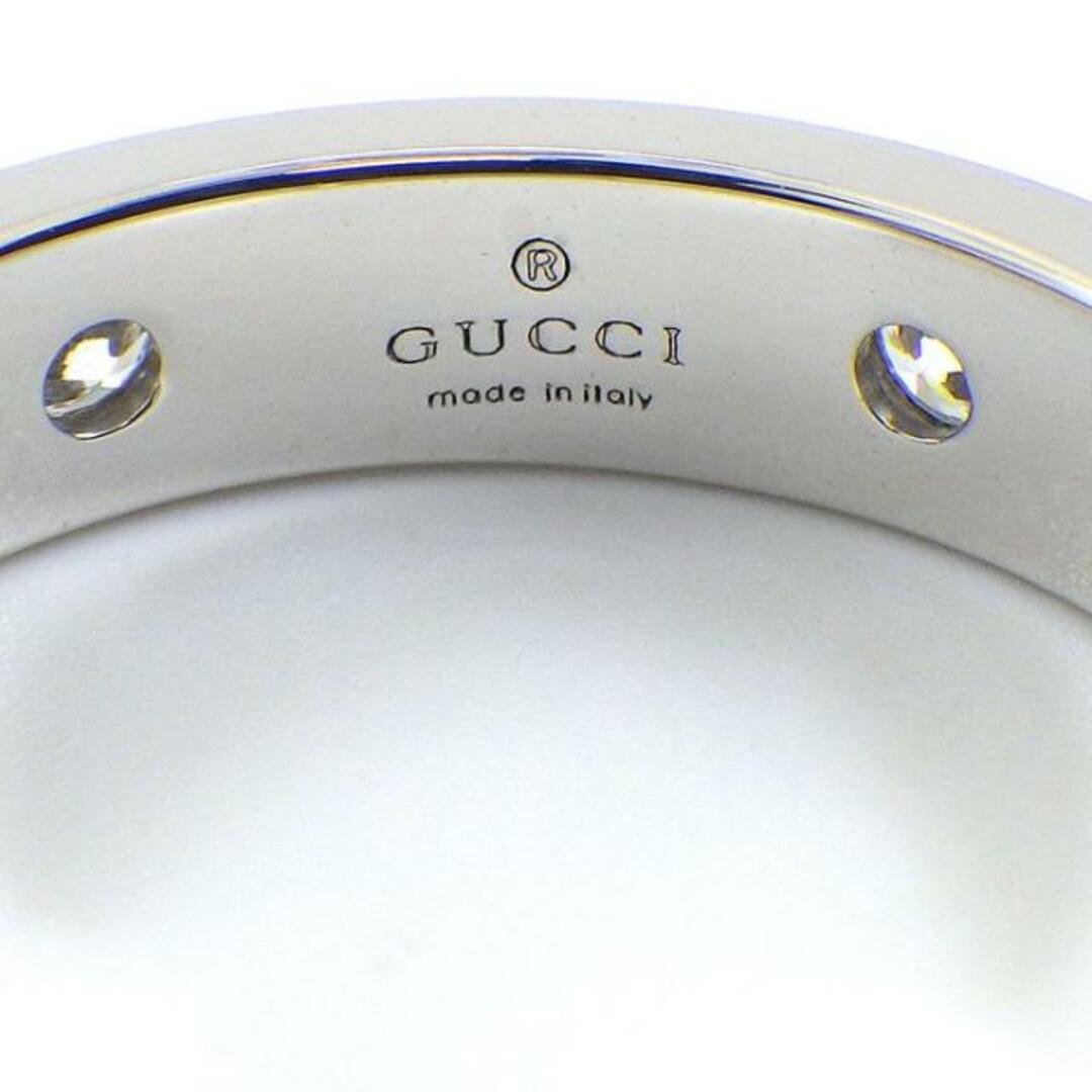 Gucci(グッチ)のグッチ GUCCI リング アイコン 660072 J8568 9066 GG ロゴ 6ポイント ダイヤモンド 約0.18ct K18WG 9.5号 / #10 【中古】 レディースのアクセサリー(リング(指輪))の商品写真