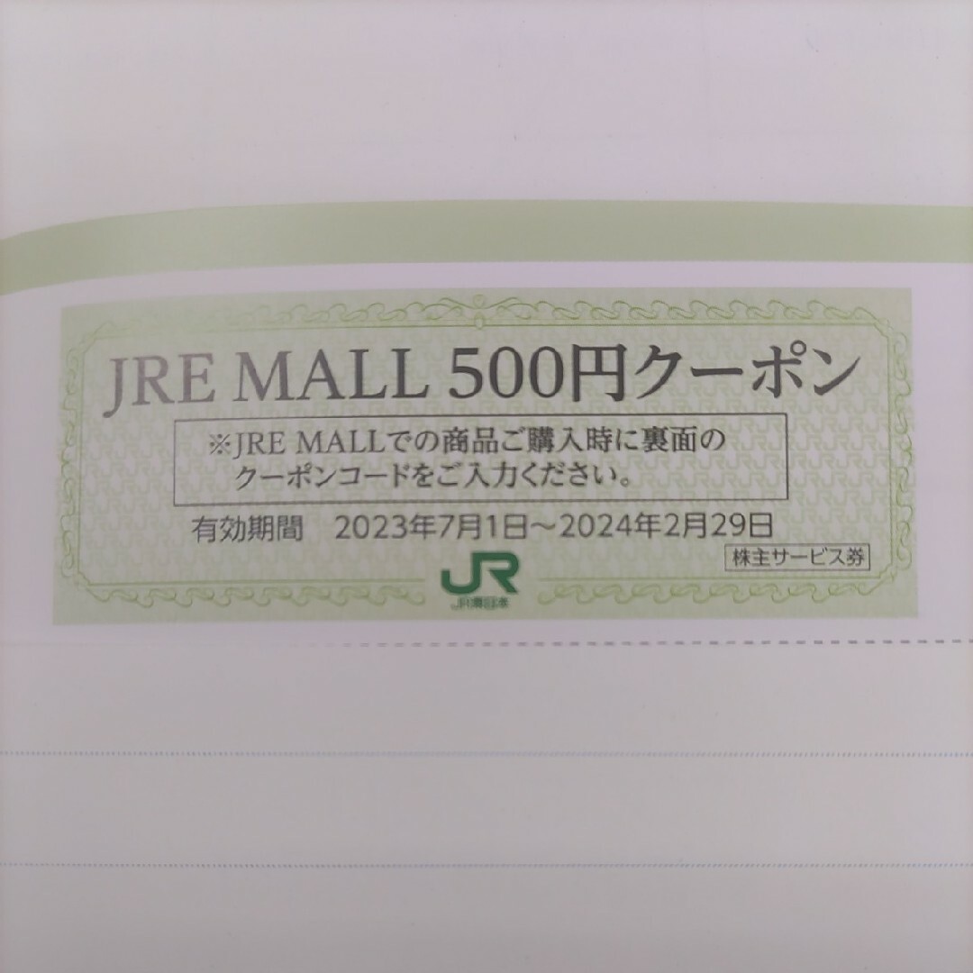 JR(ジェイアール)のＪＲ東日本優待券のJREモール500円割引券80枚1700円（安心パック） チケットの優待券/割引券(ショッピング)の商品写真
