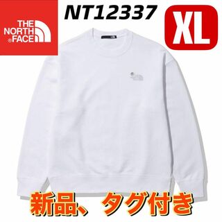 【新品】 ノースフェイス NT12337 W フラワーロゴクルー 白 XLサイズ