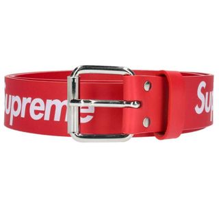 SUPREME シュプリーム レザー ロゴ ベルト #XL - ブラック by