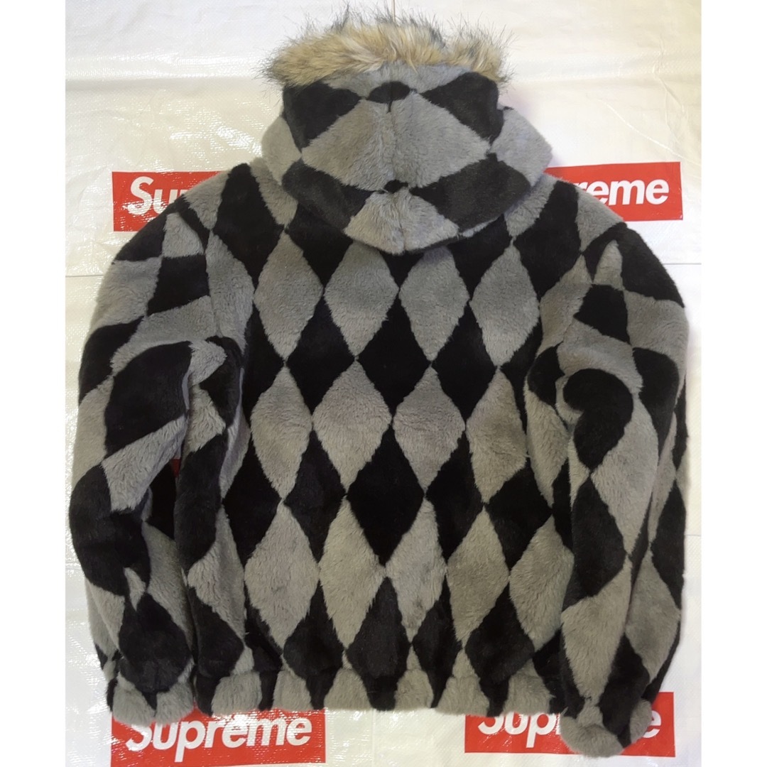 Supreme シュプリーム Diamond Faux Fur Jacket M