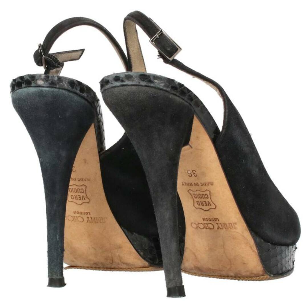 JIMMY CHOO - ジミーチュウ スエード/パイソンプラットフォーム