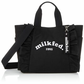 色: ブラック[ミルクフェド] トートバッグ RUFFLE BAG(その他)