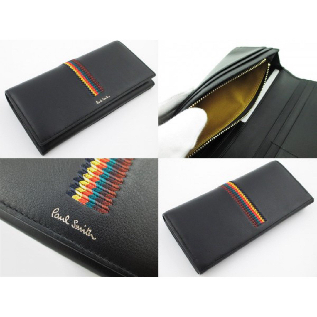 Paul Smith(ポールスミス)の☆贈り物に☆新品☆箱付 ポールスミス 人気マルチ かぶせ 長財布 ブラック☆ メンズのファッション小物(長財布)の商品写真