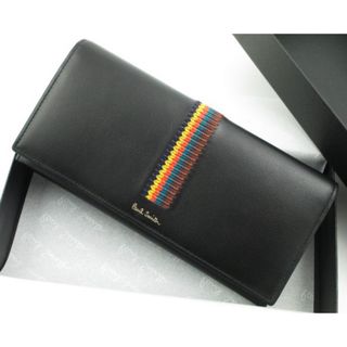 ポールスミス(Paul Smith)の☆贈り物に☆新品☆箱付 ポールスミス 人気マルチ かぶせ 長財布 ブラック☆(長財布)